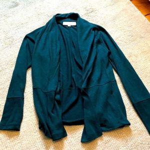 Teal open cardigan